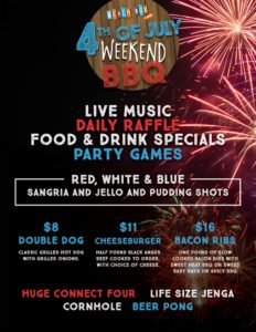 Beach Box Cafe - 4th of July Weekend BBQ Flyer