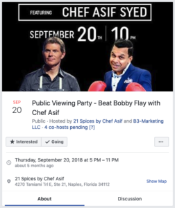 Beat Bobby Flay Event Post